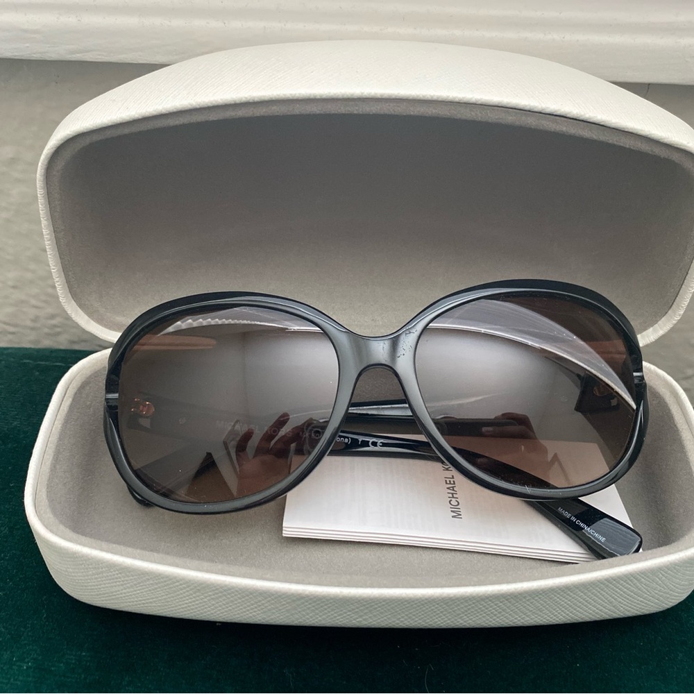 Michael Kors Oversized Black Sunglasses with Gradient Lenses